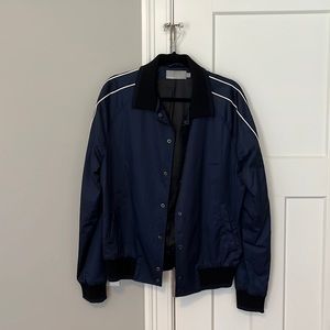 Vince bomber jacket. Navy blue and black, size small.